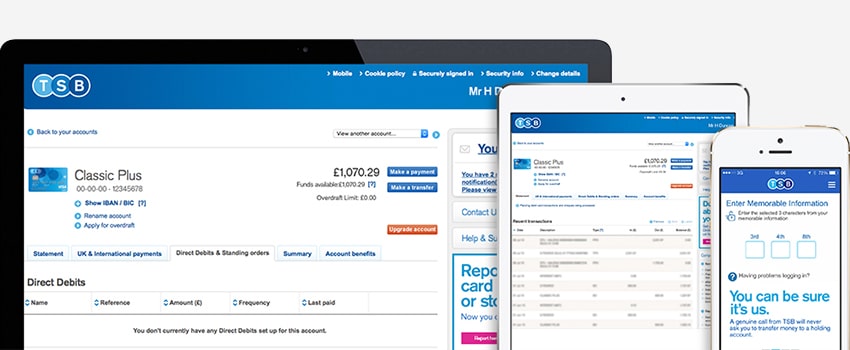 Online Banking Responsive Screenshots