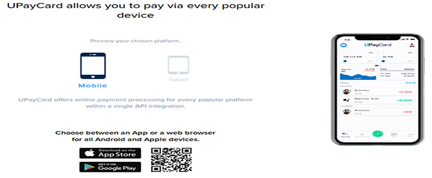 UPayCard on Mobile